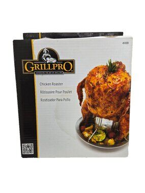 GrillPro Chicken Roaster Stainless Steel BBQ Grill Oven Poultry Rack New Sealed